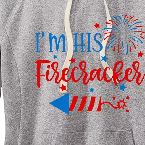 I'm His Firecracker 4th Of July His Her Matching Couple Women's Fleece Hoodie