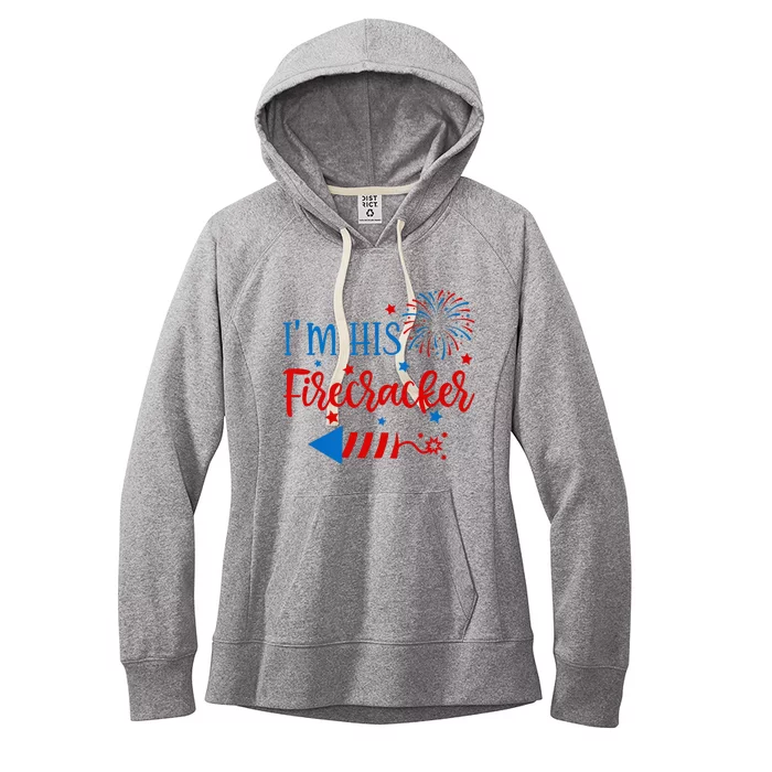 I'm His Firecracker 4th Of July His Her Matching Couple Women's Fleece Hoodie