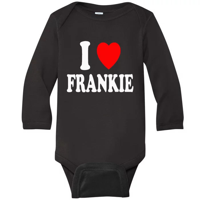 I Heart Frankie Cute Matching Couple Spouse Baby Long Sleeve Bodysuit