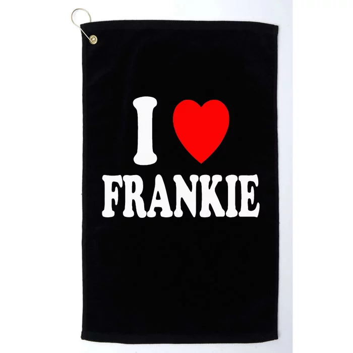 I Heart Frankie Cute Matching Couple Spouse Platinum Collection Golf Towel