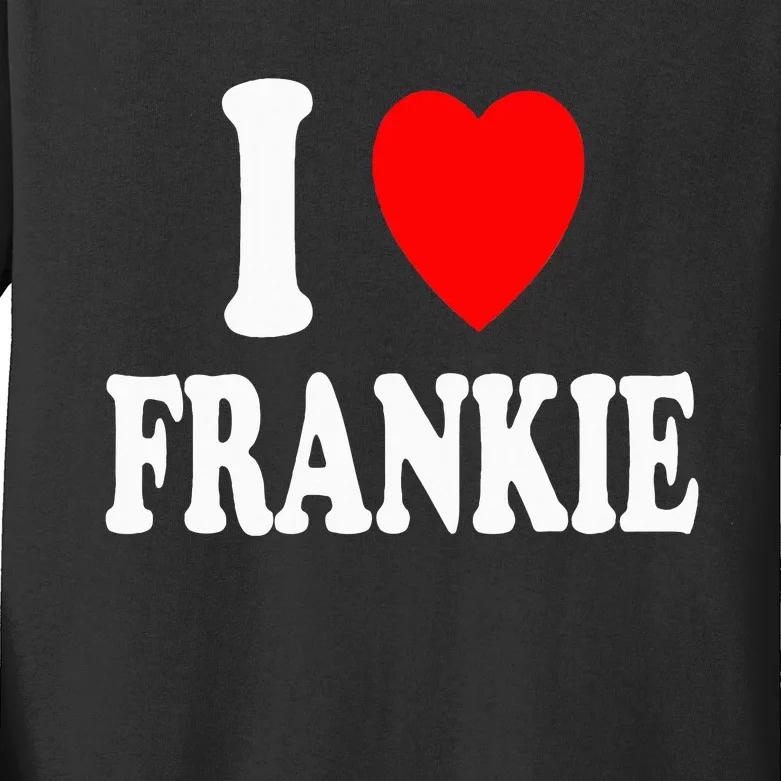 I Heart Frankie Cute Matching Couple Spouse Kids Long Sleeve Shirt