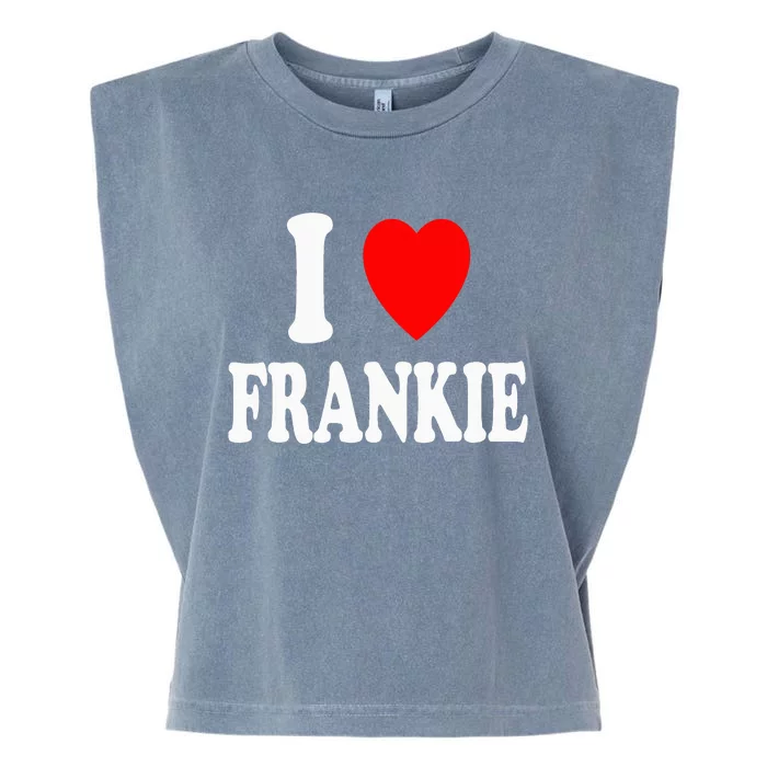 I Heart Frankie Cute Matching Couple Spouse Garment-Dyed Women's Muscle Tee