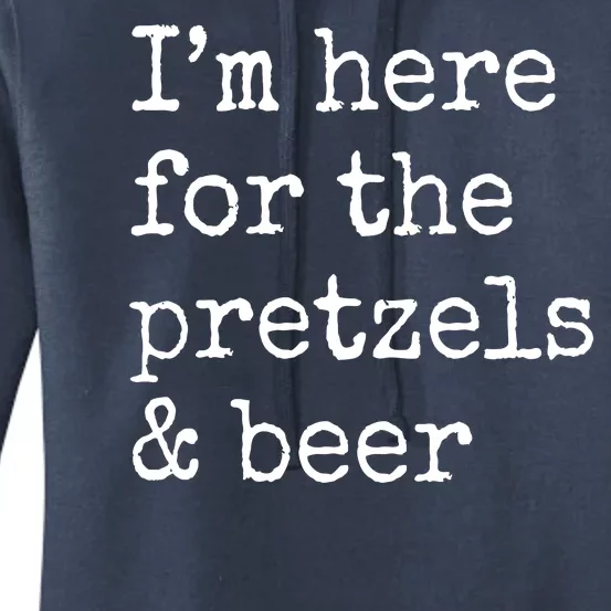 Im Here For The Pretzels And Beer Oktoberfest Women's Pullover Hoodie