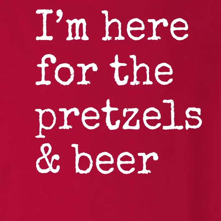 Im Here For The Pretzels And Beer Oktoberfest Toddler Long Sleeve Shirt