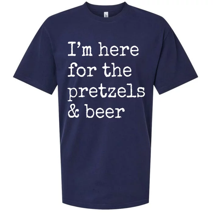 Im Here For The Pretzels And Beer Oktoberfest Sueded Cloud Jersey T-Shirt