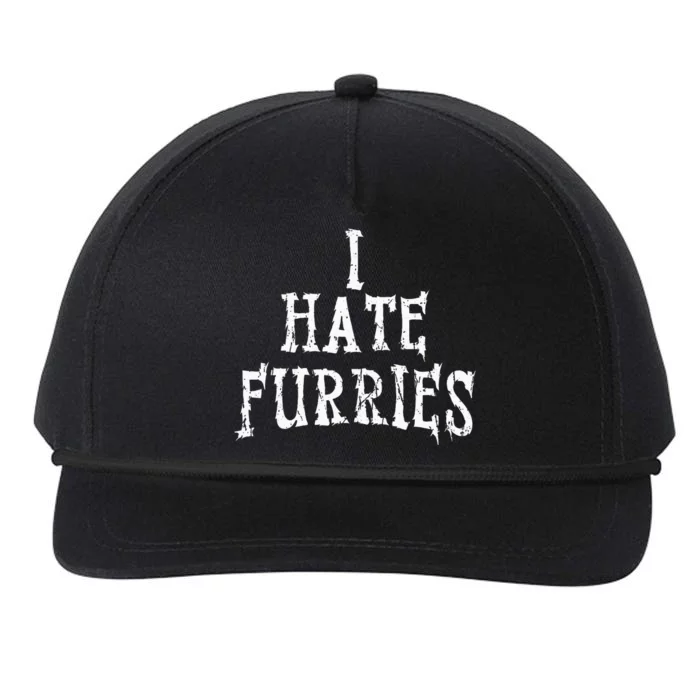 I Hate Furries Furry Fandom Snapback Five-Panel Rope Hat