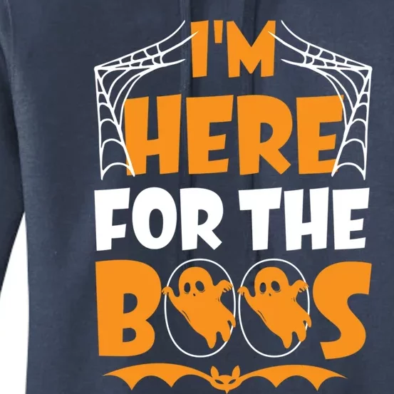 Im Here For Boos Halloween Funny Ghost Ing Product Gift Women's Pullover Hoodie