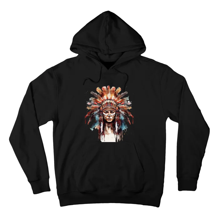 Indian Headpiece feathers Native American Hoodie