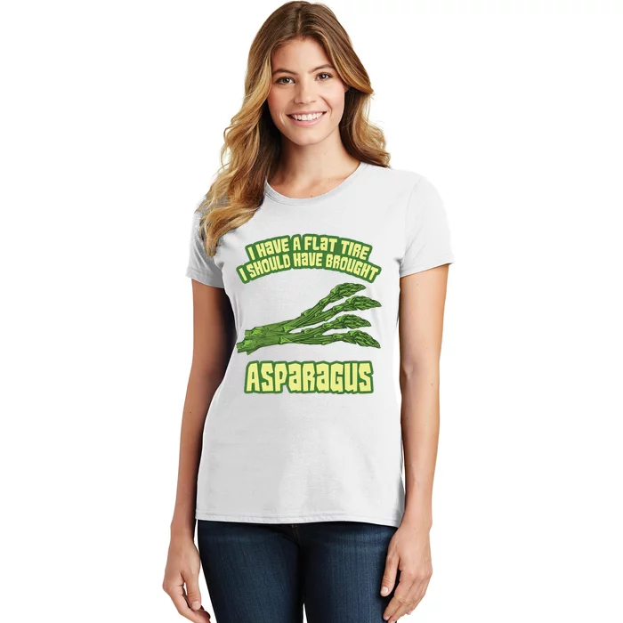 I Have Flat Tire I Should Have Brought Asparagus Vegan Funny Women's T-Shirt