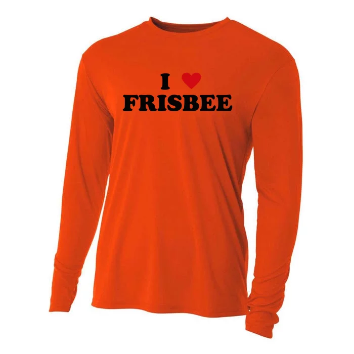 I Heart Frisbee Player I Love Frisbee Gift Cooling Performance Long Sleeve Crew