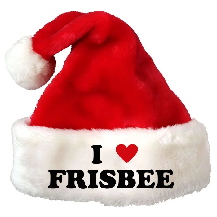 I Heart Frisbee Player I Love Frisbee Gift Premium Christmas Santa Hat