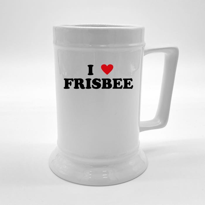 I Heart Frisbee Player I Love Frisbee Gift Front & Back Beer Stein