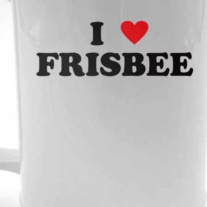 I Heart Frisbee Player I Love Frisbee Gift Front & Back Beer Stein