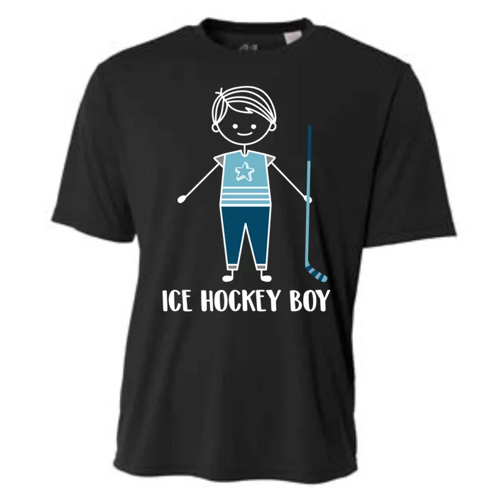 Ice Hockey Funny Gift Team Player Coach Goalie Ice Hockey Funny Gift Cooling Performance Crew T-Shirt