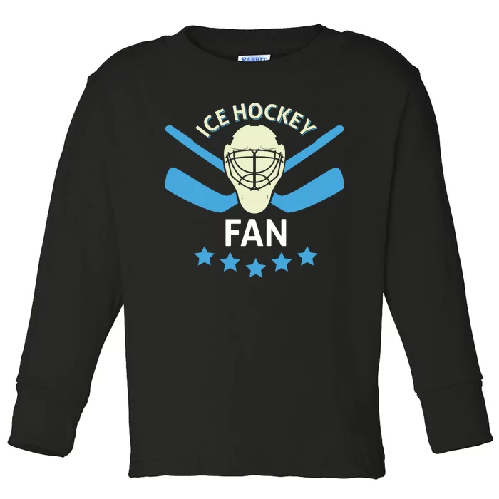 Ice Hockey Fan Toddler Long Sleeve Shirt