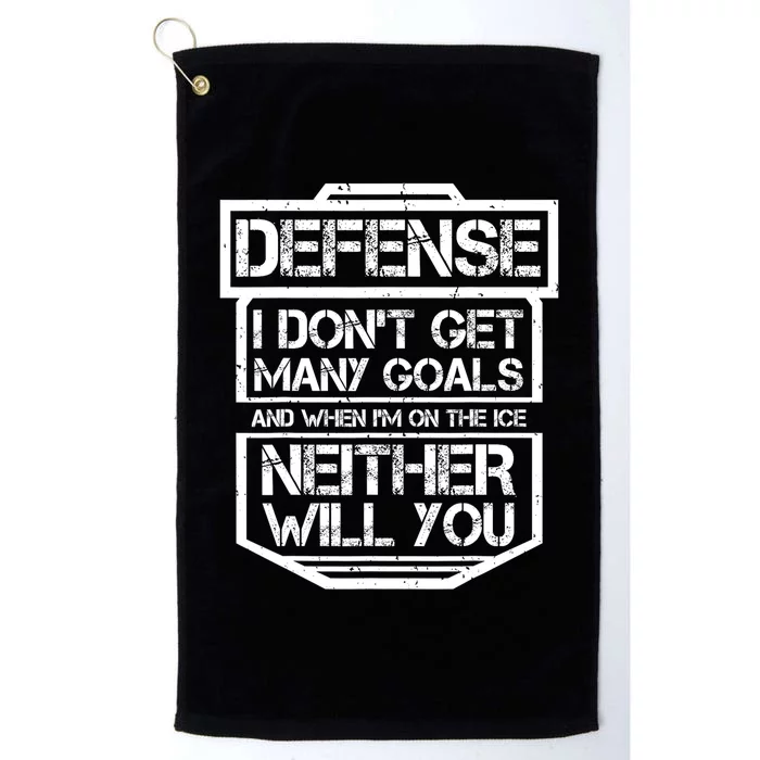 Ice Hockey Funny Sport Lover Gift For Fan Platinum Collection Golf Towel