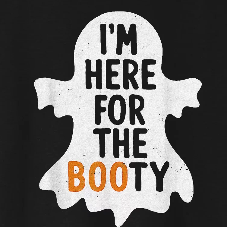 IM Here For The Booty Funny Halloween Women's Crop Top Tee