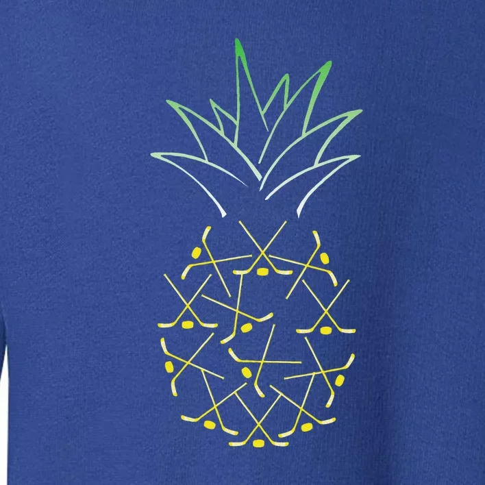 Ice Hockey Funny Pineapple Hawaii For Hockey Player Toddler Sweatshirt