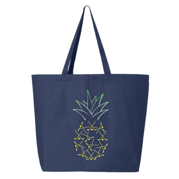 Ice Hockey Funny Pineapple Hawaii For Hockey Player 25L Jumbo Tote