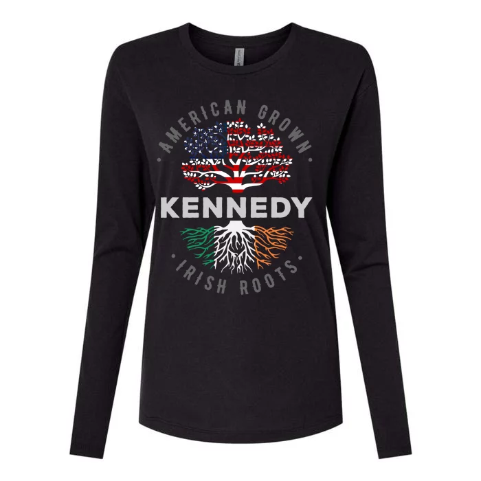 Irish Heritage For Kennedy Irish By Blood American By Birth Gift Womens Cotton Relaxed Long Sleeve T-Shirt