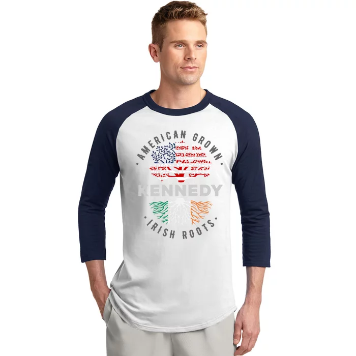 Irish Heritage For Kennedy Irish By Blood American By Birth Gift Baseball Sleeve Shirt