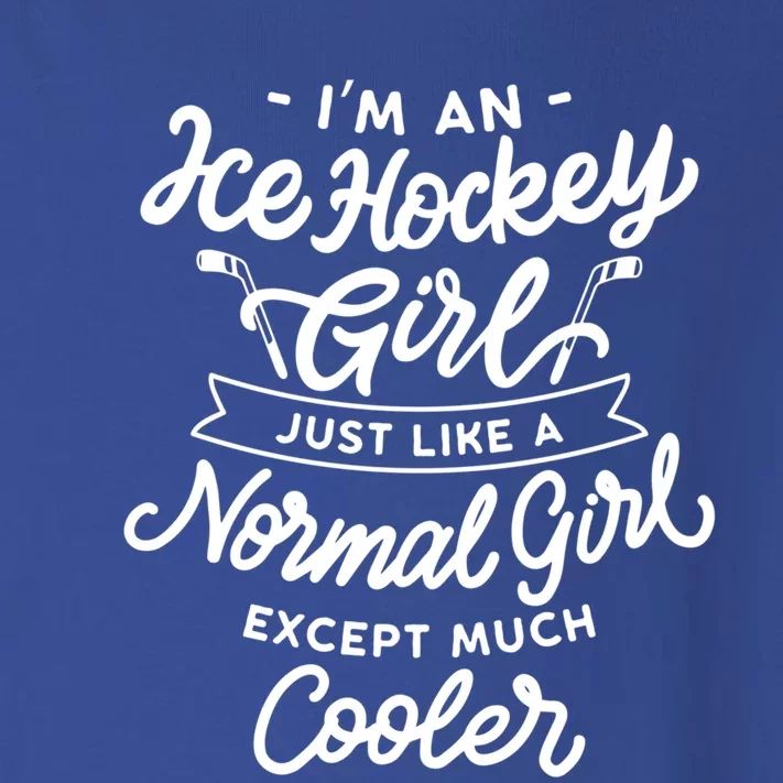 Ice Hockey Girls Are Cooler Funny And Sassy Sports Gift Toddler Long Sleeve Shirt