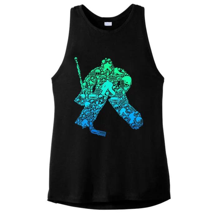 Ice Hockey Goalie Hockey Player Ladies Tri-Blend Wicking Tank