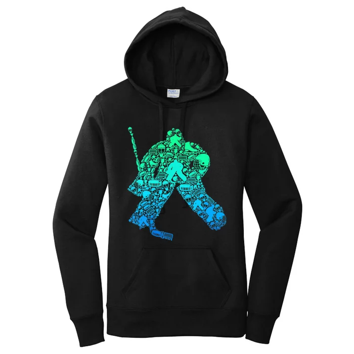 Ice Hockey Goalie Hockey Player Women's Pullover Hoodie