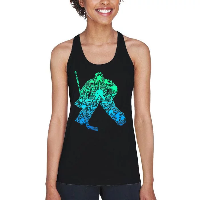 Ice Hockey Goalie Hockey Player Women's Racerback Tank