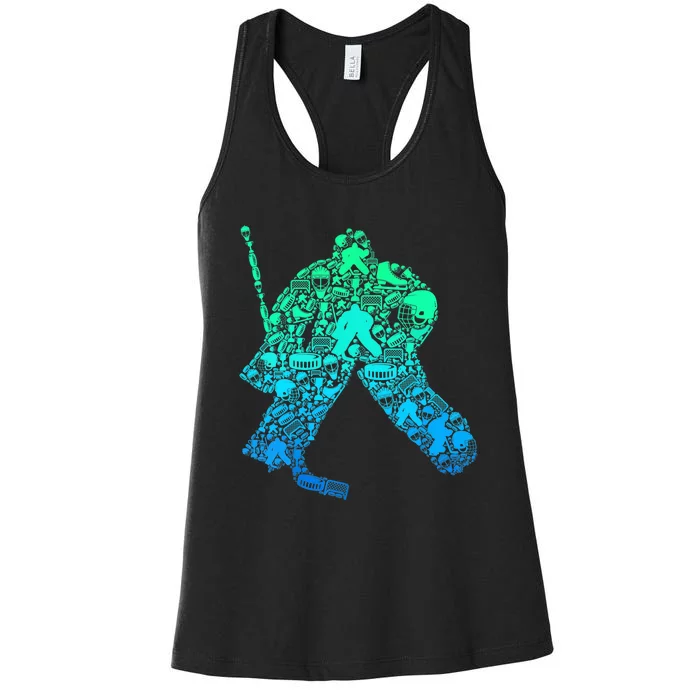 Ice Hockey Goalie Hockey Player Women's Racerback Tank