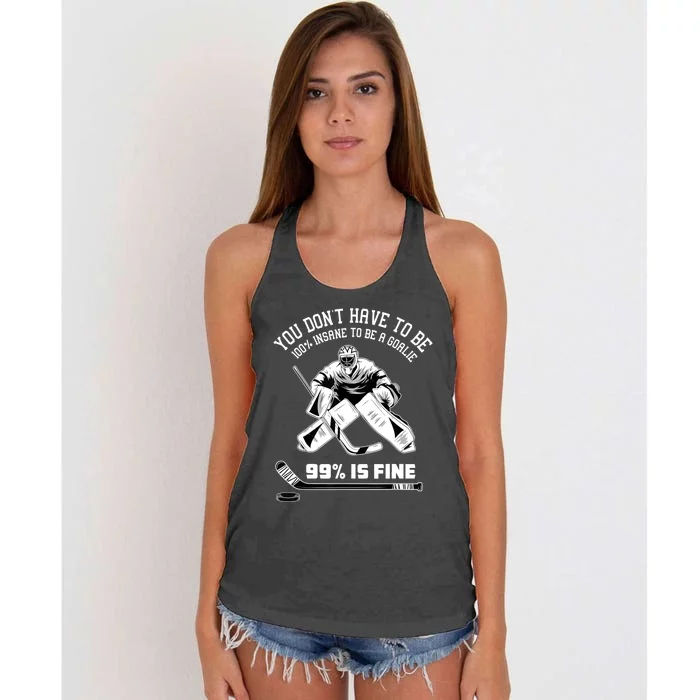 Ice Hockey Goalkeeper Goaltender Ice Hockey Goalie TShirt Women's Knotted Racerback Tank