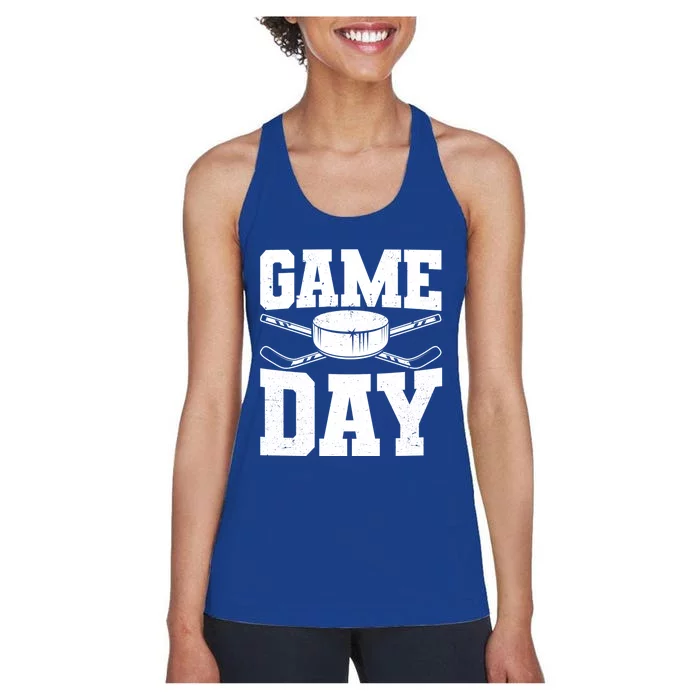 Ice Hockey Game Day Fans Gift Women's Racerback Tank