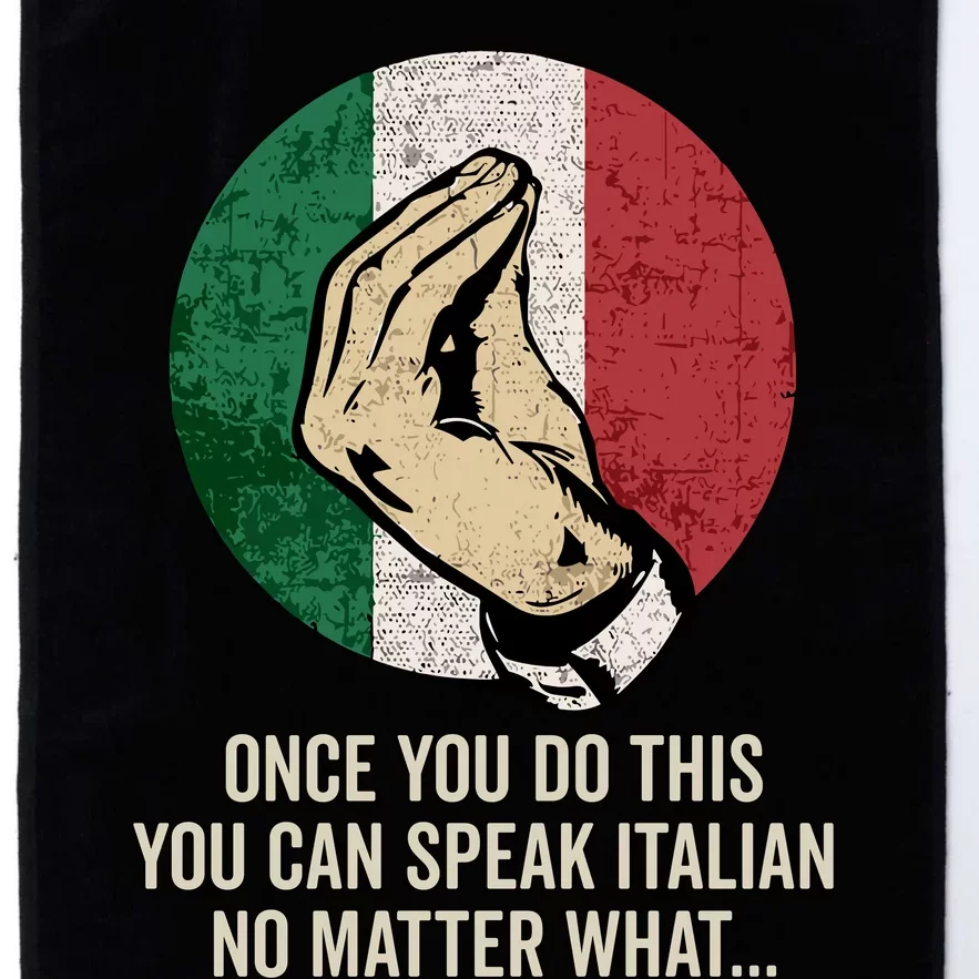 Italian Hand Gesture Italia Italy Italiano Flag Platinum Collection Golf Towel