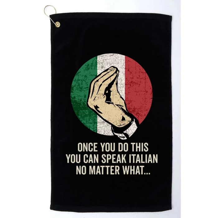 Italian Hand Gesture Italia Italy Italiano Flag Platinum Collection Golf Towel