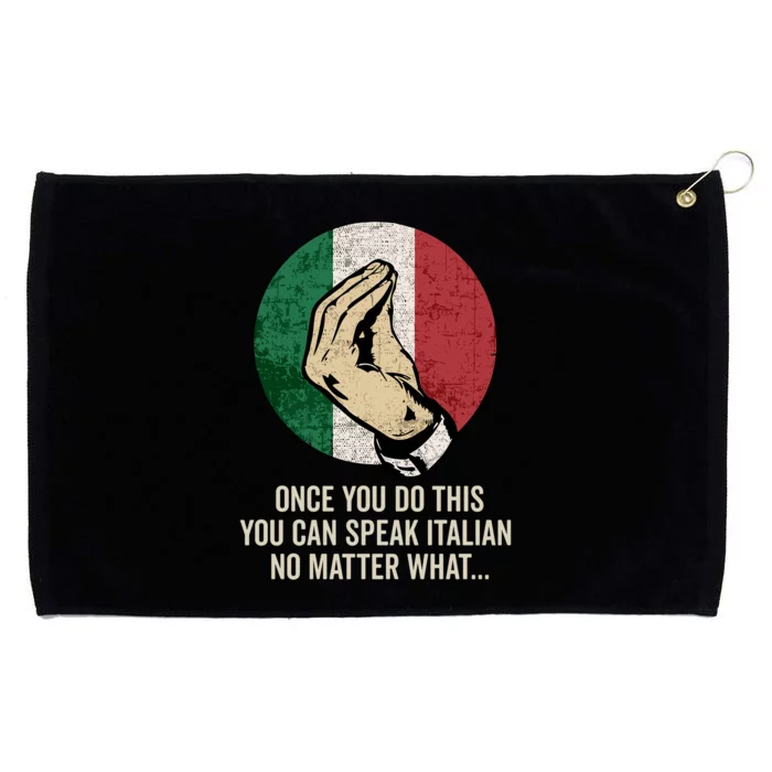 Italian Hand Gesture Italia Italy Italiano Flag Grommeted Golf Towel