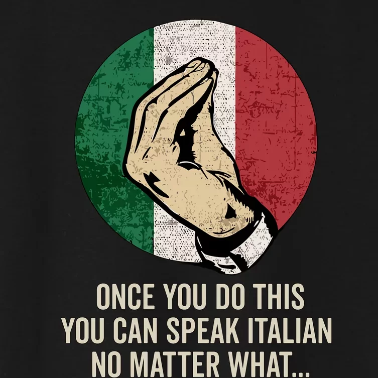 Italian Hand Gesture Italia Italy Italiano Flag Women's Crop Top Tee