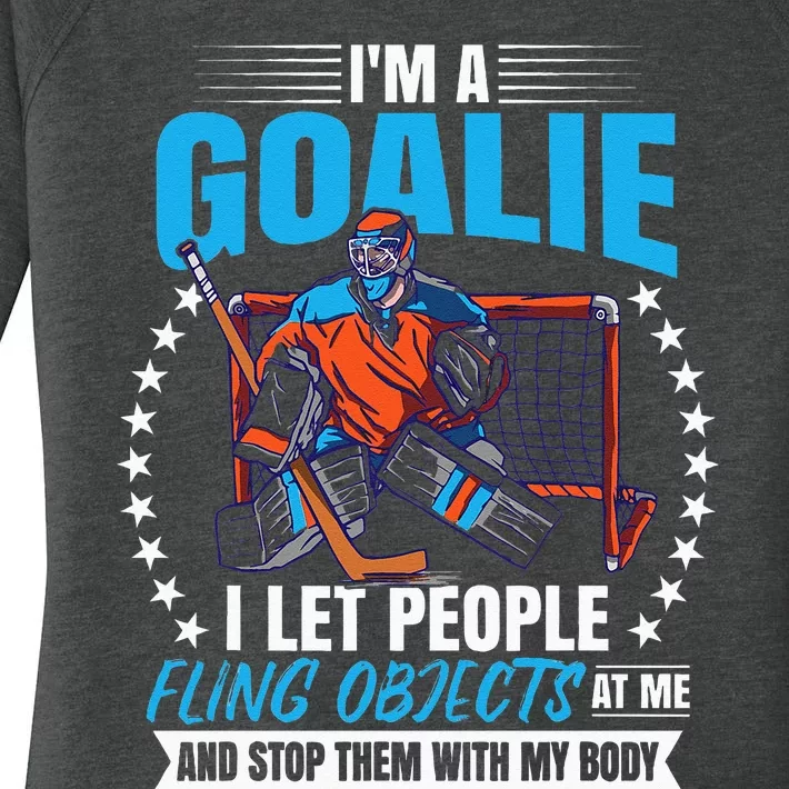 Ice Hockey Goalie Women's Perfect Tri Tunic Long Sleeve Shirt