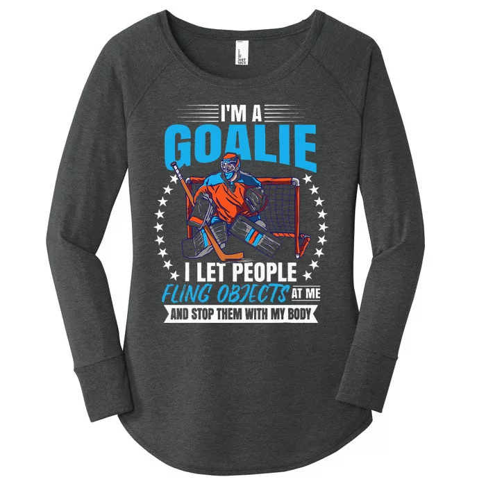 Ice Hockey Goalie Women's Perfect Tri Tunic Long Sleeve Shirt