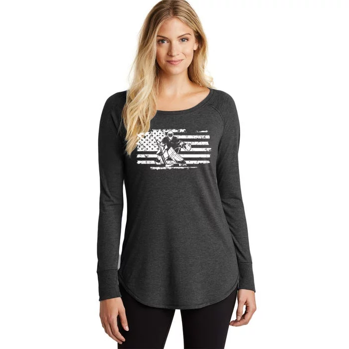 Ice Hockey Goalie Women's Perfect Tri Tunic Long Sleeve Shirt