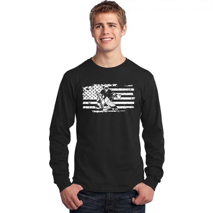 Ice Hockey Goalie Tall Long Sleeve T-Shirt