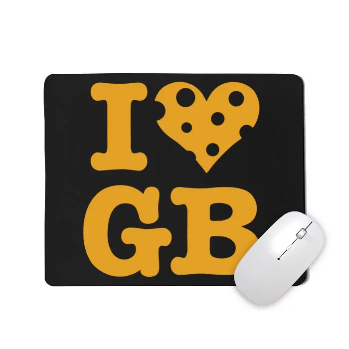 I Heart Gb Green Bay Mousepad