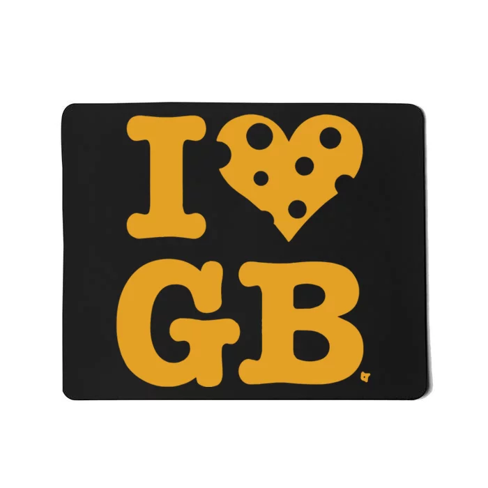 I Heart Gb Green Bay Mousepad