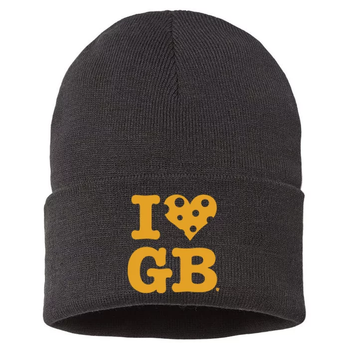 I Heart Gb Green Bay Sustainable Knit Beanie