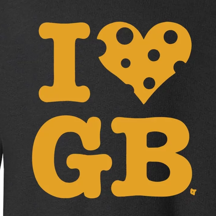 I Heart Gb Green Bay Toddler Sweatshirt