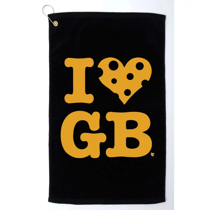 I Heart Gb Green Bay Platinum Collection Golf Towel