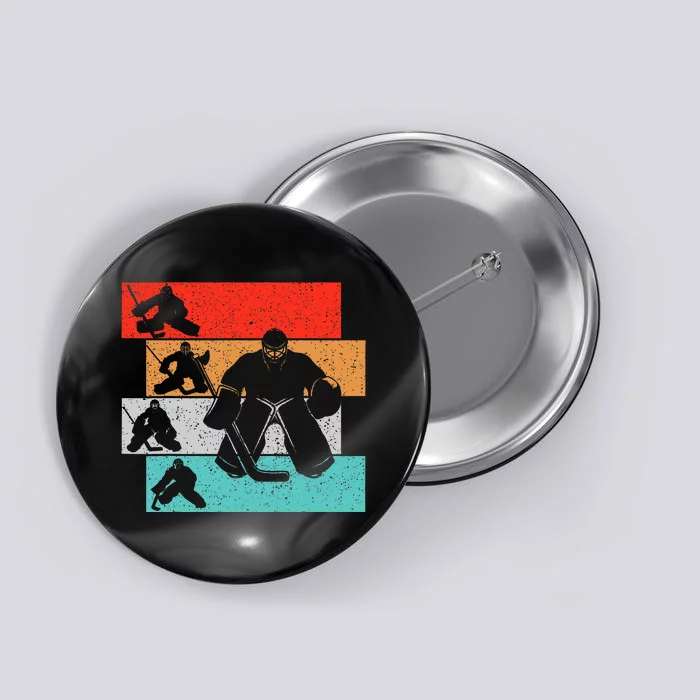 Ice Hockey Goalie Hockey Player Button