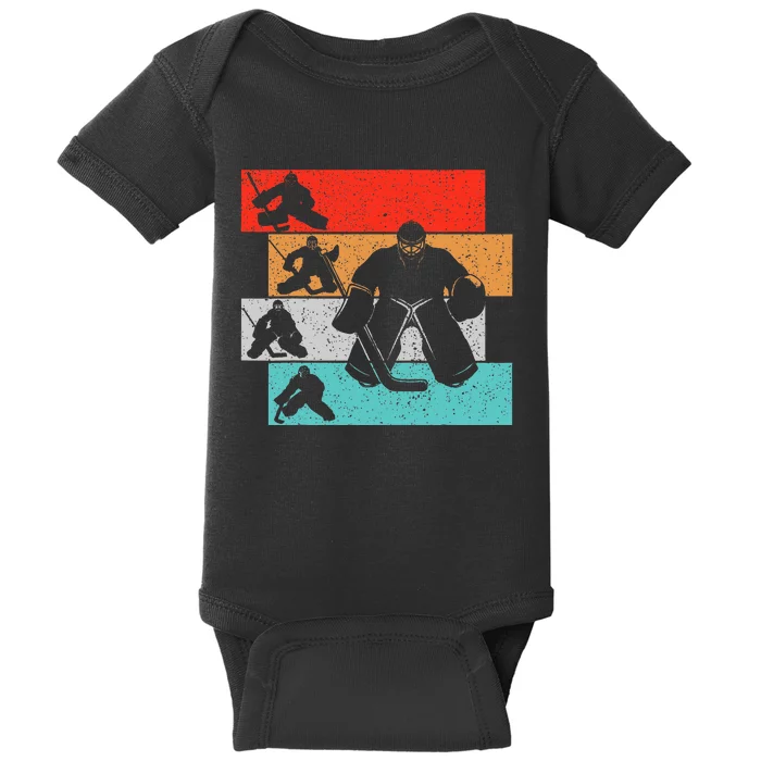 Ice Hockey Goalie Hockey Player Baby Bodysuit