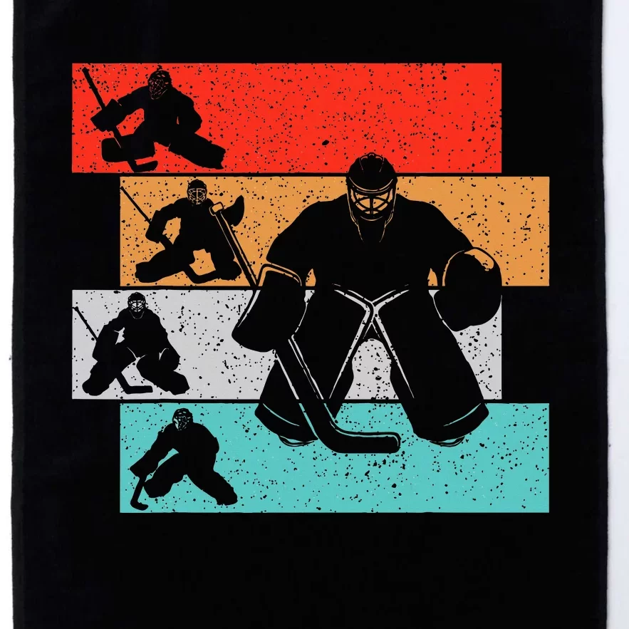 Ice Hockey Goalie Hockey Player Platinum Collection Golf Towel