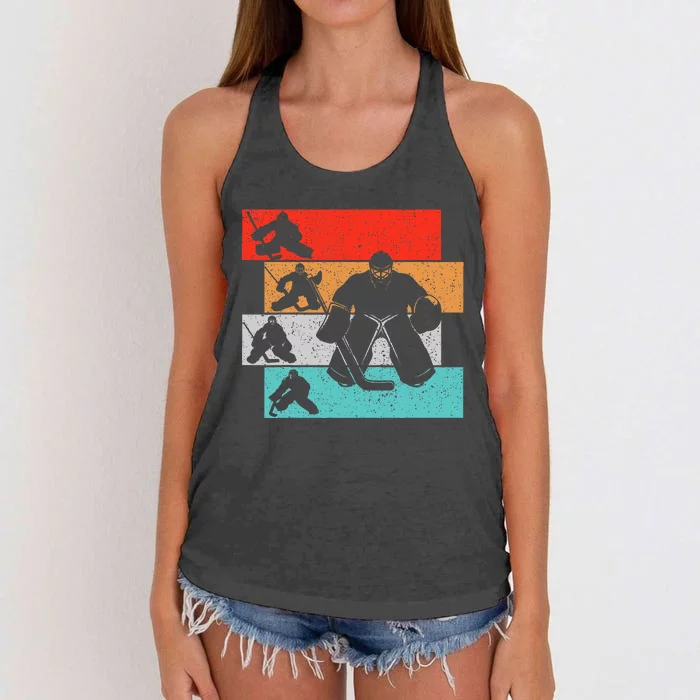 Ice Hockey Goalie Hockey Player Women's Knotted Racerback Tank