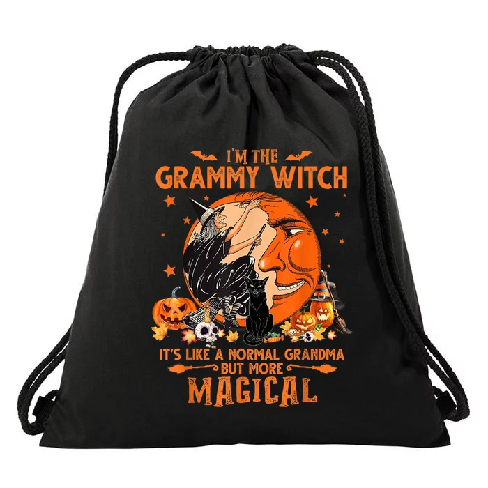 IM He Grammy Witch ItS Like A Normal Grandma Witch Broom Drawstring Bag